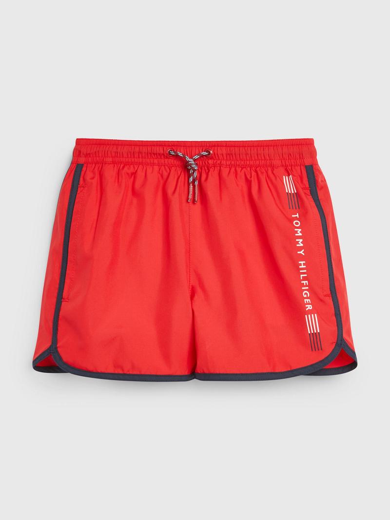 Fiú Tommy Hilfiger Solid Trunk Úszóruhák Piros | HU 2236AHK